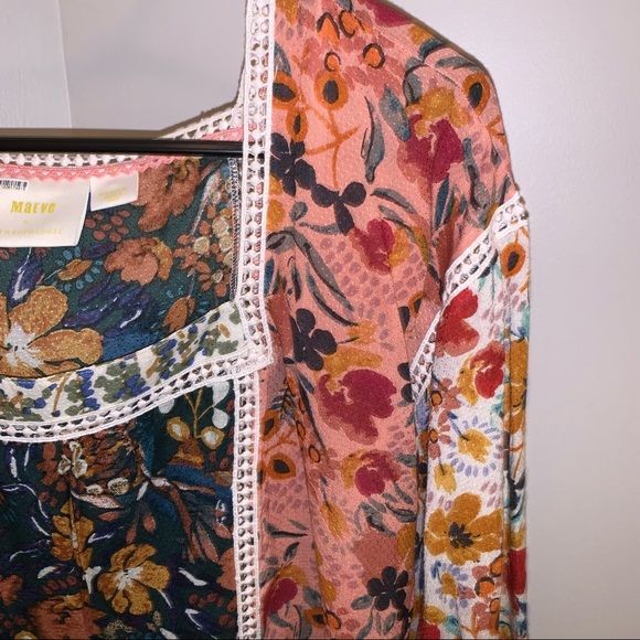 🌸Host Pick 🌸Maeve Floral Long Sleeve Top from Anthropologie Size Medium - Picture 6 of 6